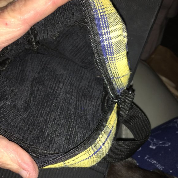 Mini Plaid Blue and Yellow Mini Backpack by Holly n Unisex Crossbody Bag Adjusta - Picture 6 of 10